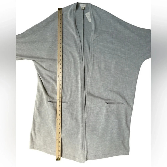 Donni. | Ribbed Lightweight Sandwash Cardigan Sweater, One Size Fits All - Picture 6 of 8